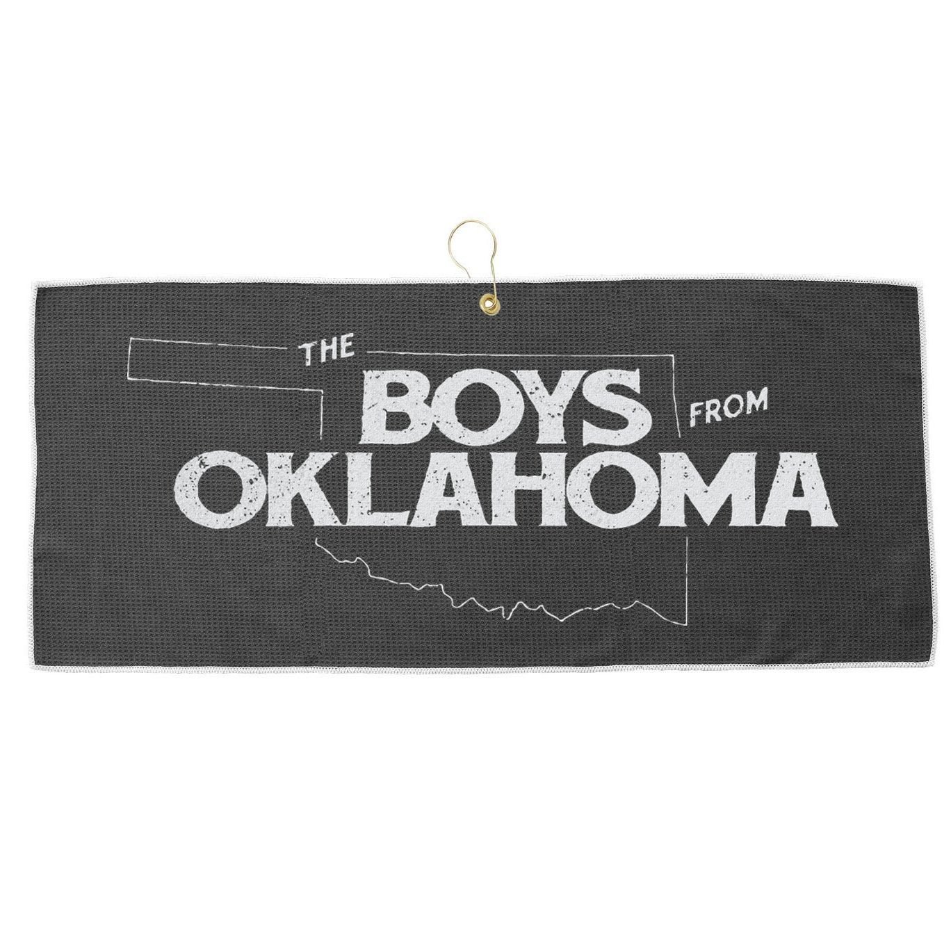 The From Oklahoma Large Microfiber Waffle Golf Towel