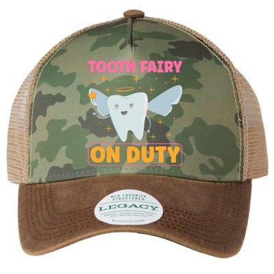 Tooth Fairy On Duty Tooth Fairy Costume Dentist Hygienist Cute Gift Legacy Tie Dye Trucker Hat