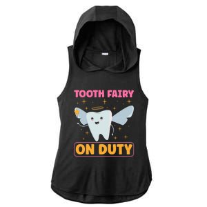 Tooth Fairy On Duty Tooth Fairy Costume Dentist Hygienist Cute Gift Ladies PosiCharge Tri-Blend Wicking Draft Hoodie Tank