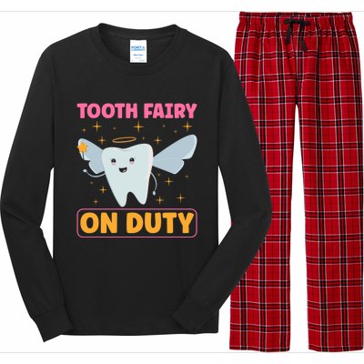 Tooth Fairy On Duty Tooth Fairy Costume Dentist Hygienist Cute Gift Long Sleeve Pajama Set