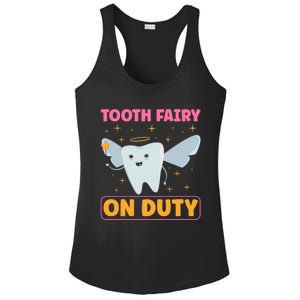 Tooth Fairy On Duty Tooth Fairy Costume Dentist Hygienist Cute Gift Ladies PosiCharge Competitor Racerback Tank