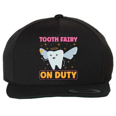 Tooth Fairy On Duty Tooth Fairy Costume Dentist Hygienist Cute Gift Wool Snapback Cap