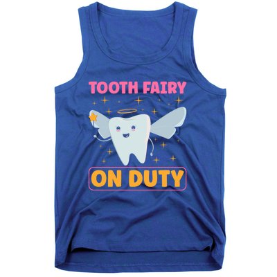 Tooth Fairy On Duty Tooth Fairy Costume Dentist Hygienist Cute Gift Tank Top