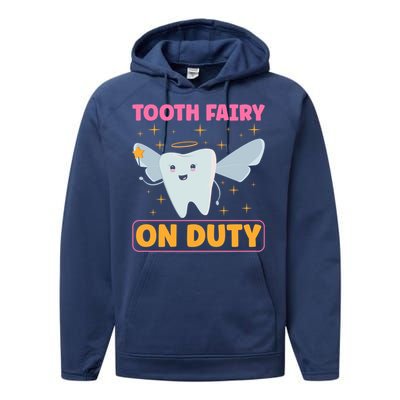 Tooth Fairy On Duty Tooth Fairy Costume Dentist Hygienist Cute Gift Performance Fleece Hoodie