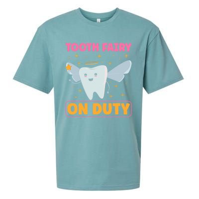 Tooth Fairy On Duty Tooth Fairy Costume Dentist Hygienist Cute Gift Sueded Cloud Jersey T-Shirt