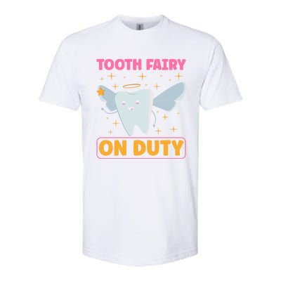 Tooth Fairy On Duty Tooth Fairy Costume Dentist Hygienist Cute Gift Softstyle CVC T-Shirt