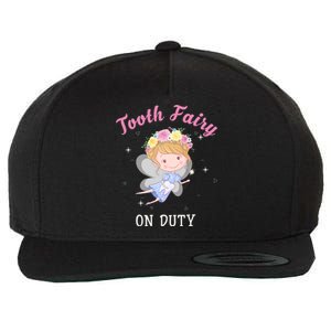 Tooth Fairy On Duty Cute Tooth Fairy Dental Costume Cool Gift Wool Snapback Cap