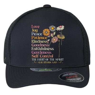 The Fruit Of The Spirit Galatians Christian Cross Jesus 5 22 Flexfit Unipanel Trucker Cap