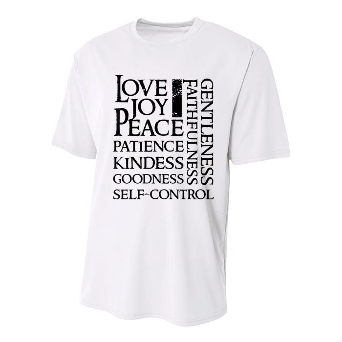 The Fruit Of The Spirit Christian Bible Verse Youth Performance Sprint T-Shirt