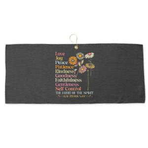 The Fruit Of The Spirit Galatians Christian Cross Jesus 5 22 Large Microfiber Waffle Golf Towel