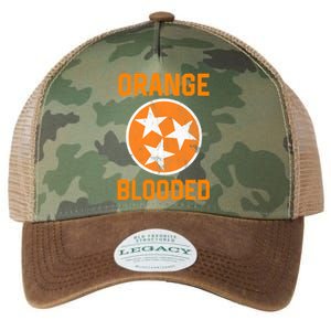 Tennessee Fan Orange Blooded Funny Sports Fan State Flag Tn Legacy Tie Dye Trucker Hat