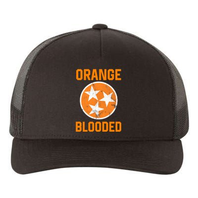 Tennessee Fan Orange Blooded Funny Sports Fan State Flag Tn Yupoong Adult 5-Panel Trucker Hat