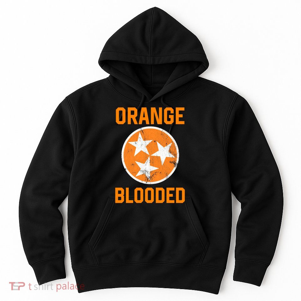 Tennessee Fan Orange Blooded Funny Sports Fan State Flag Tn Hoodie