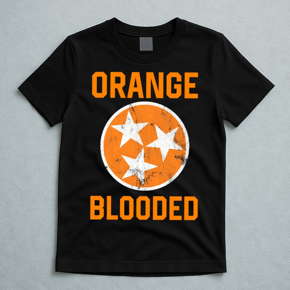 Tennessee Fan Orange Blooded Funny Sports Fan State Flag Tn T-Shirt