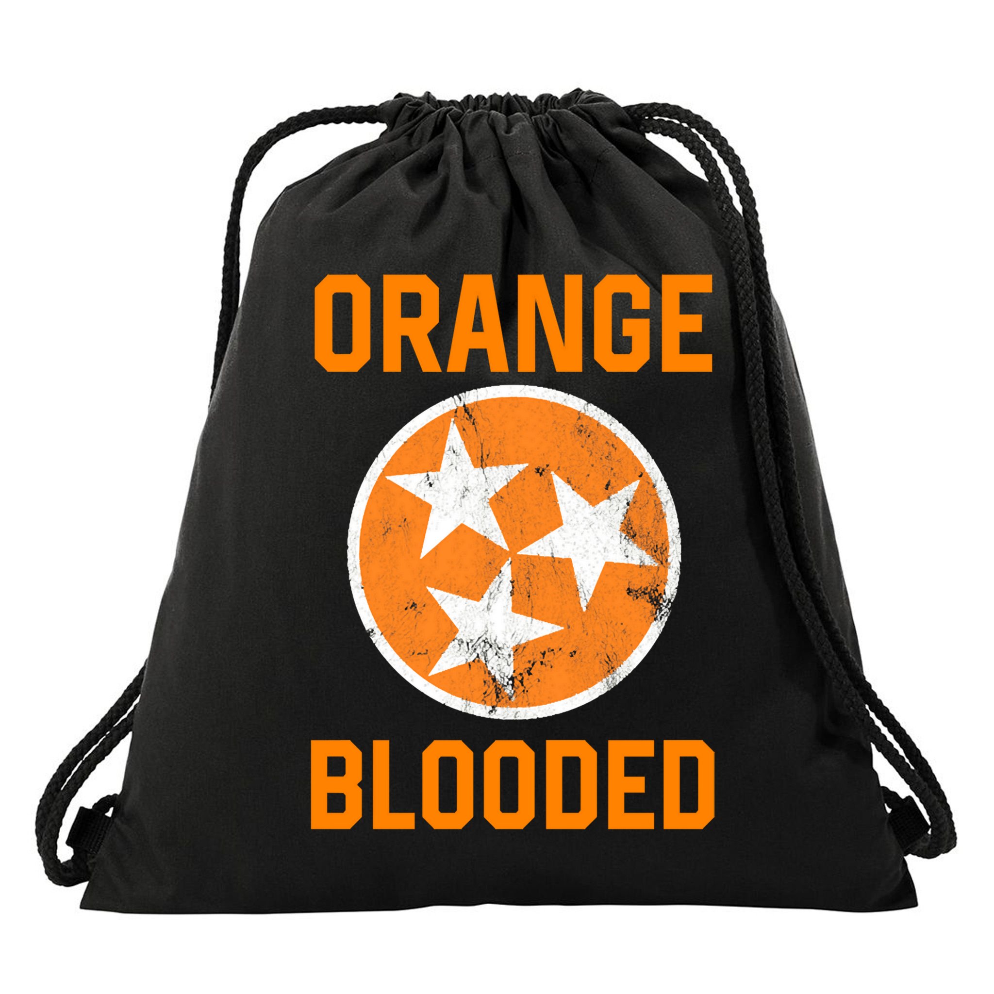 Tennessee Fan Orange Blooded Funny Sports Fan State Flag Tn Drawstring Bag