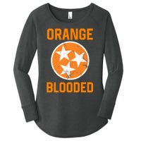 Tennessee Fan Orange Blooded Funny Sports Fan State Flag Tn Women's Perfect Tri Tunic Long Sleeve Shirt