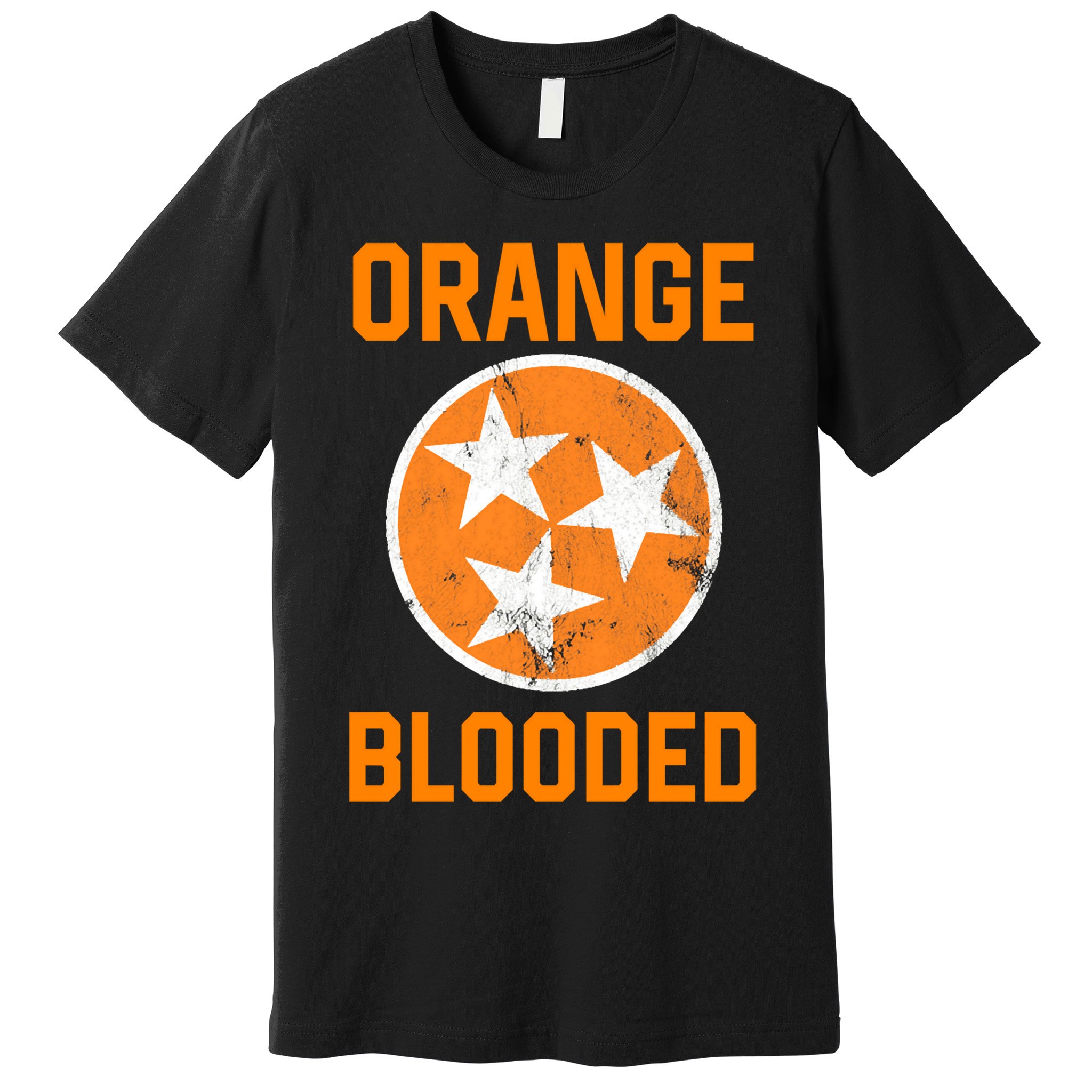 Tennessee Fan Orange Blooded Funny Sports Fan State Flag Tn Premium T-Shirt