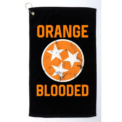 Tennessee Fan Orange Blooded Funny Sports Fan State Flag Tn Golf Towel
