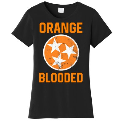 Tennessee Fan Orange Blooded Funny Sports Fan State Flag Tn Women's T-Shirt