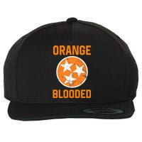 Tennessee Fan Orange Blooded Funny Sports Fan State Flag Tn Wool Snapback Cap