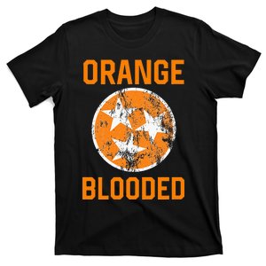 Tennessee Fan Orange Blooded Vol Sports Fan State Flag Tn T-Shirt