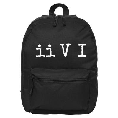 Two Five One Ii V I Jazz Chord Progression Music 16 in Basic Backpack