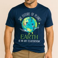 The Future Of Planet Earth Is In My Classroom Teacher Cooling Performance Crew T-Shirt