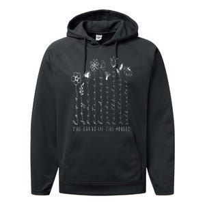 The Fruit Of The Spirit Galatians Christian Cross Jesus Performance Fleece Hoodie