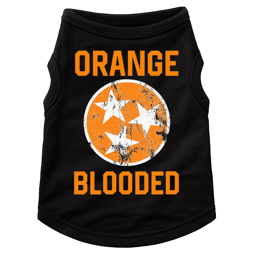 Tennessee Fan Orange Blooded Vol Sports Fan State Flag TN Doggie Tank