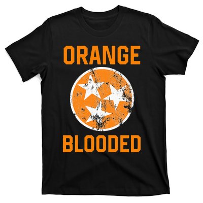 Tennessee Fan Orange Blooded Vol Sports Fan State Flag TN T-Shirt