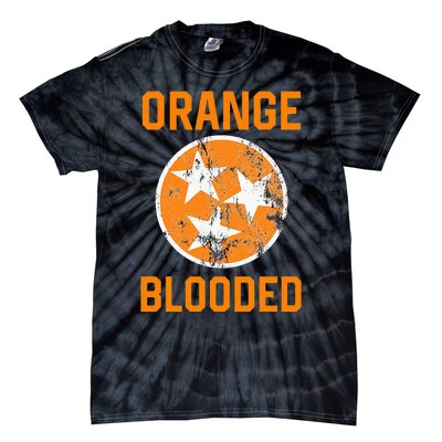 Tennessee Fan Orange Blooded Vol Sports Fan State Flag TN Tie-Dye T-Shirt