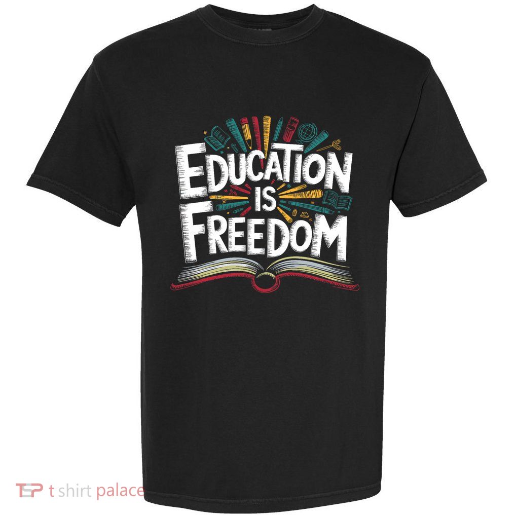 The Freedom Of Knowledge Black History Garment-Dyed Heavyweight T-Shirt