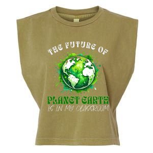 The Future Of Planet Earth Is In My Classroom 2024 Earth Day Garment-Dyed Women's Muscle Tee