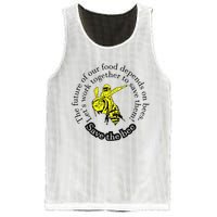 The Future Of Our Food Depends On Bees LetS Work Together Mesh Reversible Basketball Jersey Tank