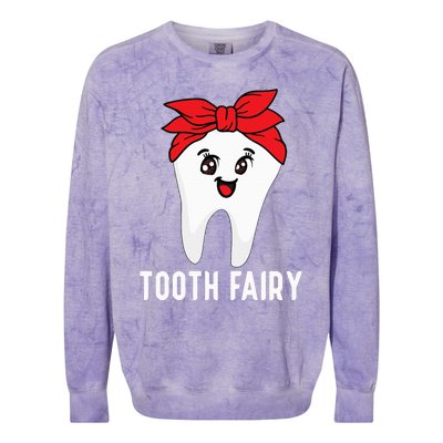 Tooth Fairy Oral Hygienist Dental Assistant Dentist Colorblast Crewneck Sweatshirt