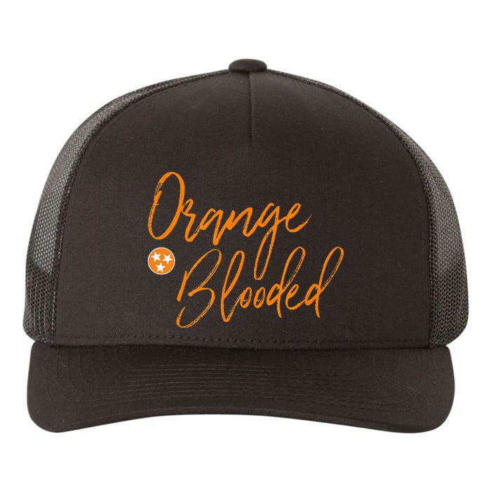 Tennessee Fan Orange Blooded Vol Sports Fan State Flag Tn Yupoong Adult 5-Panel Trucker Hat