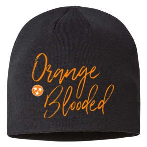 Tennessee Fan Orange Blooded Vol Sports Fan State Flag Tn Sustainable Beanie