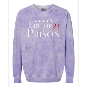 Trump For Prison 2024 Support Trump 4th Of July Colorblast Crewneck Sweatshirt