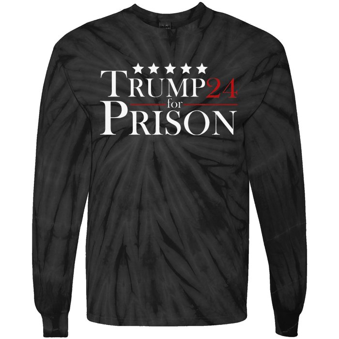 Trump For Prison 2024 Support Trump 4th Of July Tie-Dye Long Sleeve Shirt