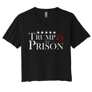 Trump For Prison 2024 Support Trump 4th Of July Women's Crop Top Tee