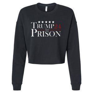 Trump For Prison 2024 Support Trump 4th Of July Cropped Pullover Crew