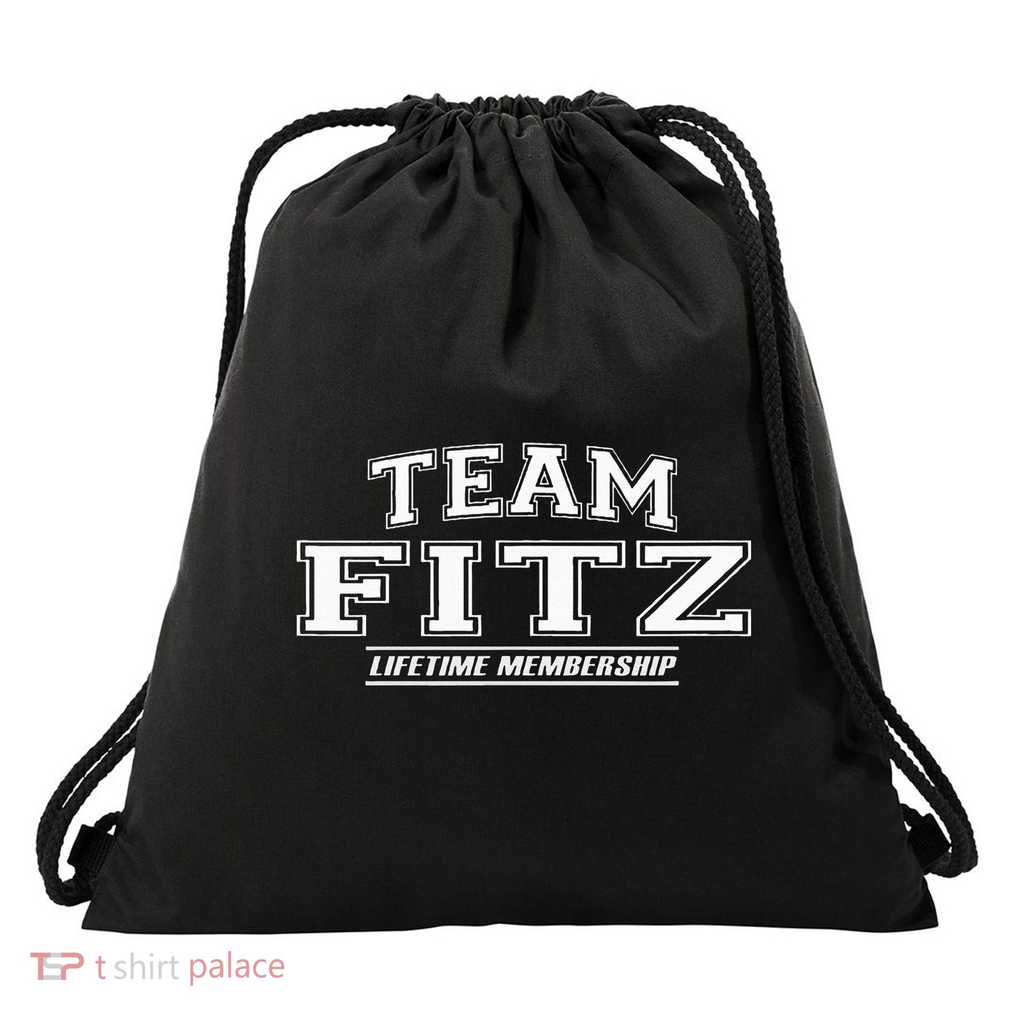 Team Fitz Proud Family Surname Last Name Drawstring Bag