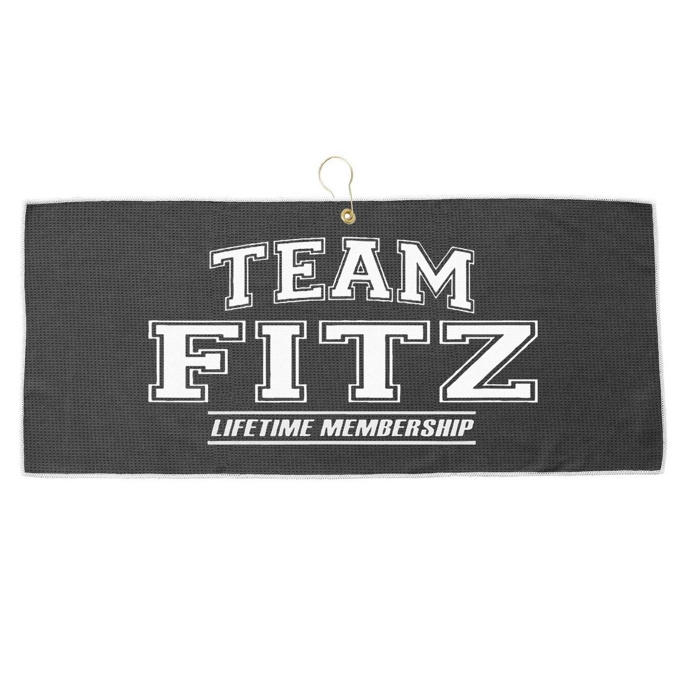 Team Fitz Proud Family Surname Last Name Large Microfiber Waffle Golf Towel