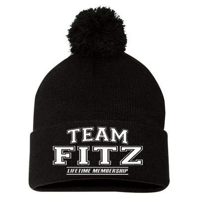 Team Fitz Proud Family Surname Last Name Pom Pom 12in Knit Beanie