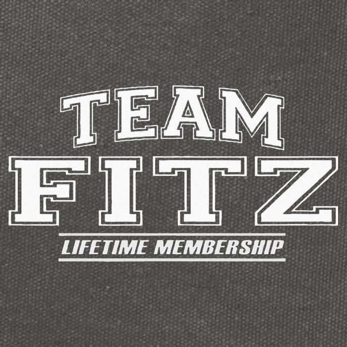 Team Fitz Proud Family Surname Last Name Cotton Canvas Backpack