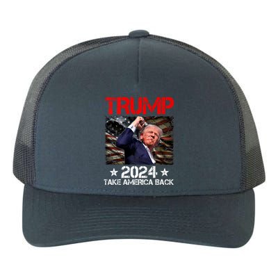 Trump Fist Pump Shot At Trump 2024 Trump Survives Rally Yupoong Adult 5-Panel Trucker Hat