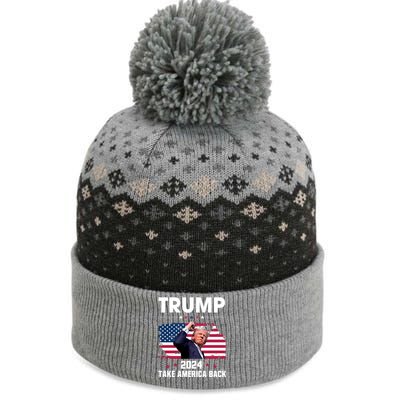 Trump Fist Pump Shot The Baniff Cuffed Pom Beanie