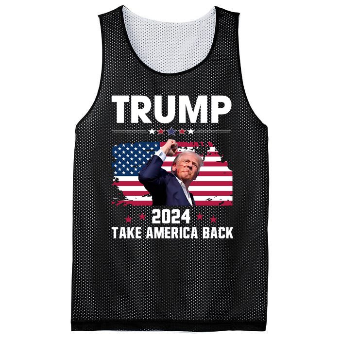 Trump Fist Pump Shot Mesh Reversible Basketball Jersey Tank