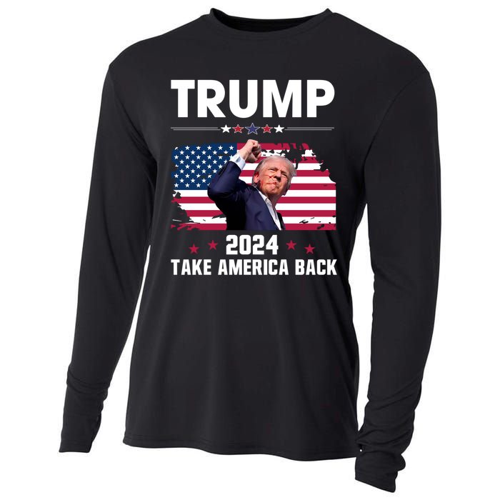 Trump Fist Pump Shot Cooling Performance Long Sleeve Crew