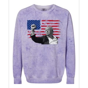 Trump For President 2024 Patriotic Triumph Maga Colorblast Crewneck Sweatshirt